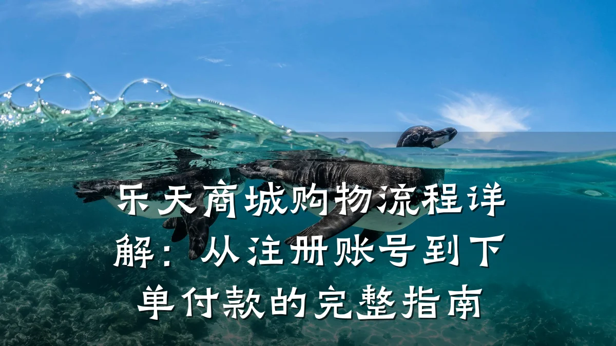 乐天商城购物流程详解：从注册账号到下单付款的完整指南