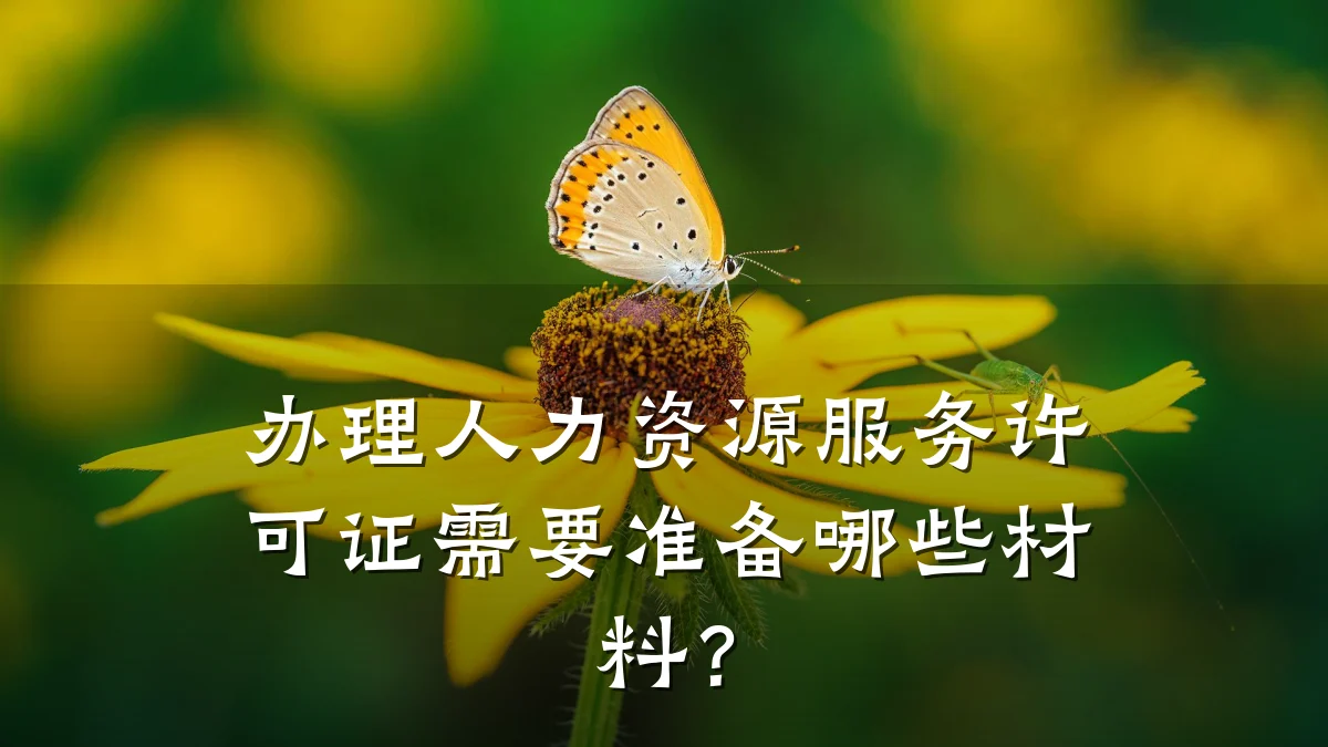 办理人力资源服务许可证需要准备哪些材料?
