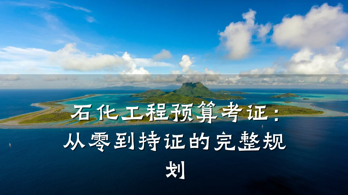 石化工程预算考证：从零到持证的完整规划