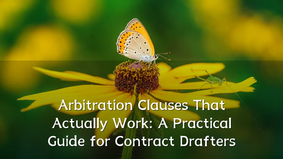 Arbitration Clauses That Actually Work: A Practical Guide for Contract Drafters
