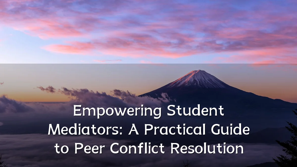 Empowering Student Mediators: A Practical Guide to Peer Conflict Resolution