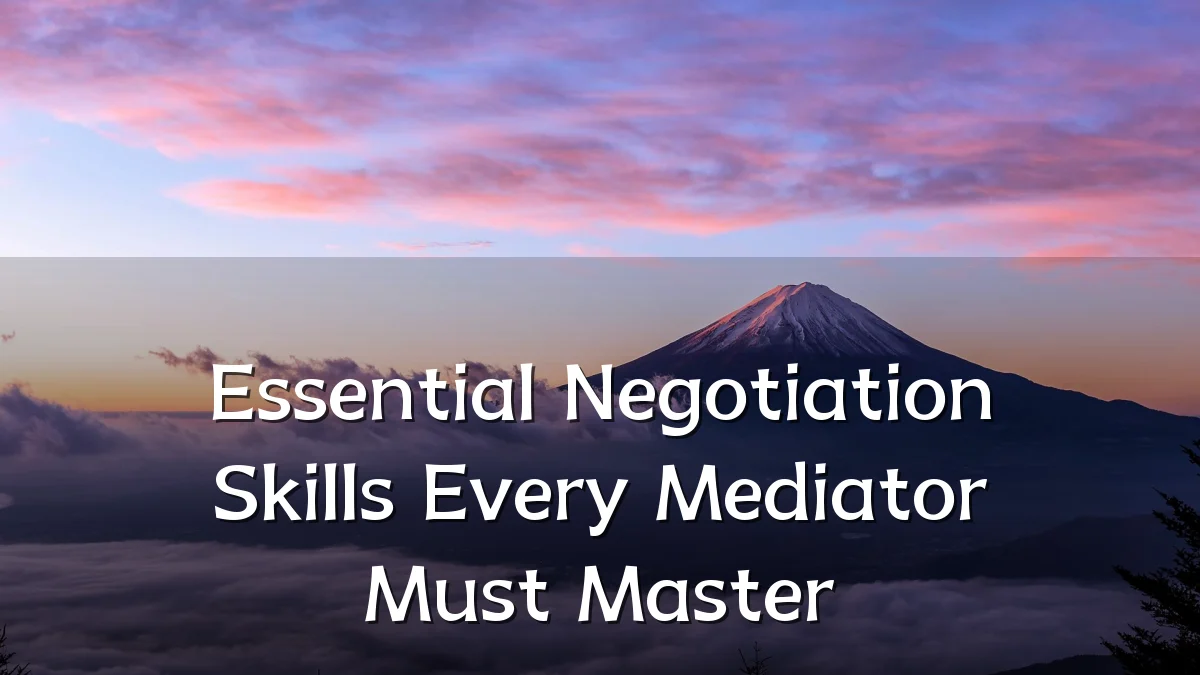 Essential Negotiation Skills Every Mediator Must Master