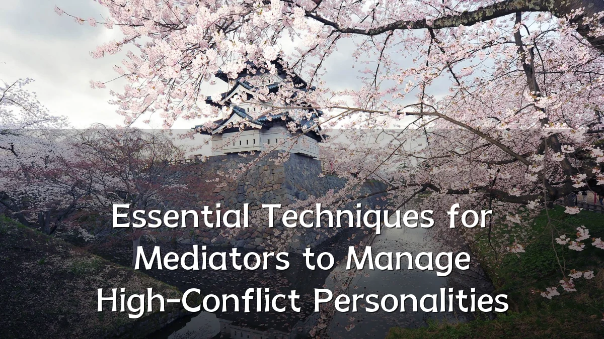Essential Techniques for Mediators to Manage High-Conflict Personalities