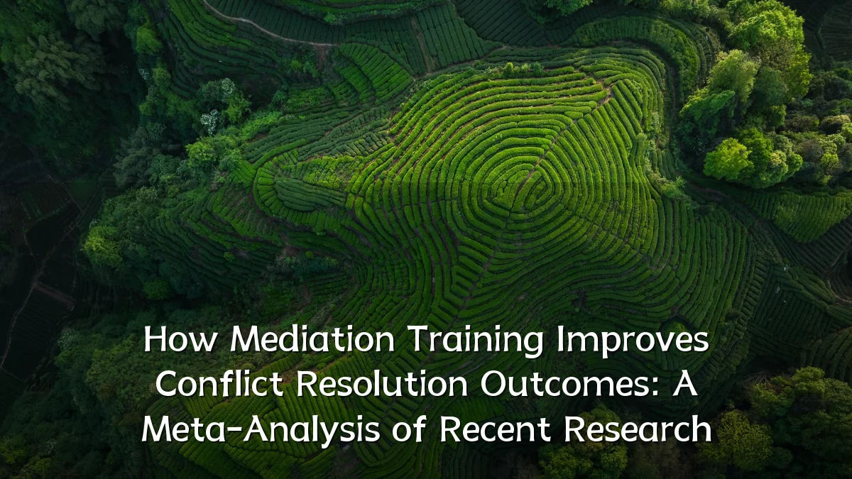 How Mediation Training Improves Conflict Resolution Outcomes: A Meta-Analysis of Recent Research