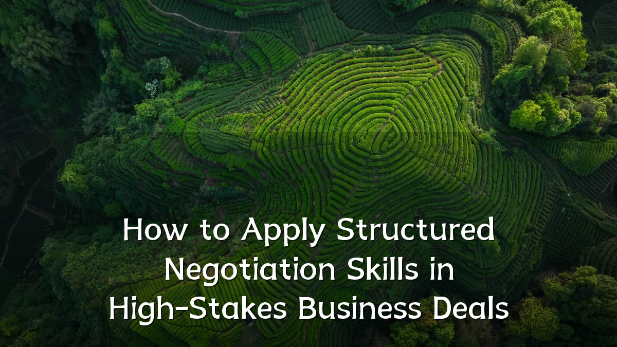 How to Apply Structured Negotiation Skills in High-Stakes Business Deals