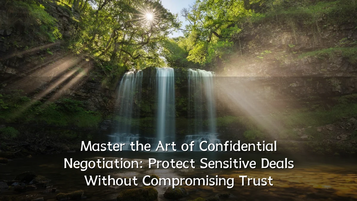 Master the Art of Confidential Negotiation: Protect Sensitive Deals Without Compromising Trust
