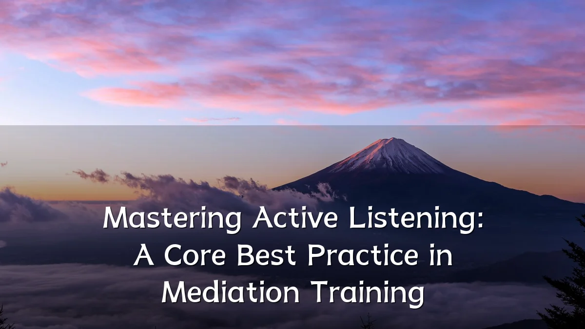 Mastering Active Listening: A Core Best Practice in Mediation Training