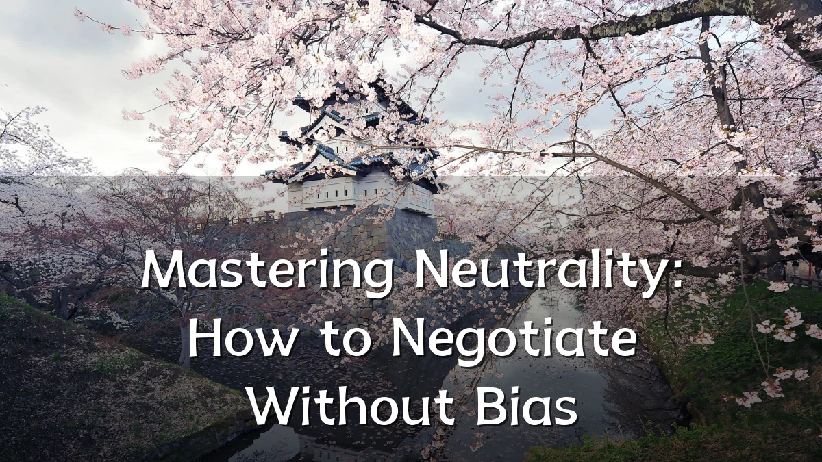 Mastering Neutrality: How to Negotiate Without Bias