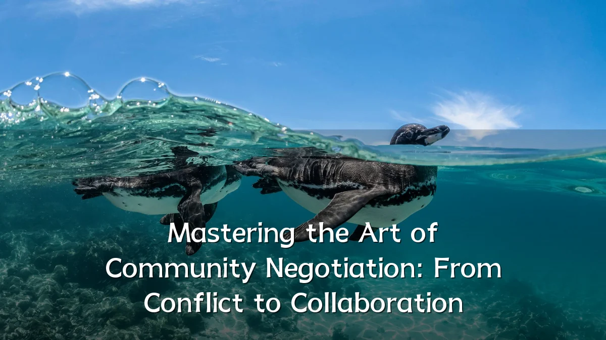 Mastering the Art of Community Negotiation: From Conflict to Collaboration