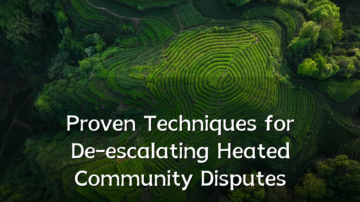 Proven Techniques for De-escalating Heated Community Disputes