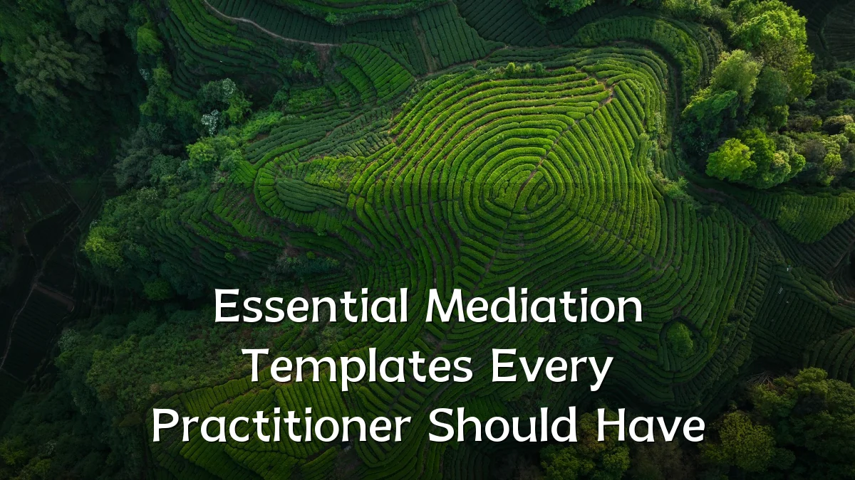Essential Mediation Templates Every Practitioner Should Have
