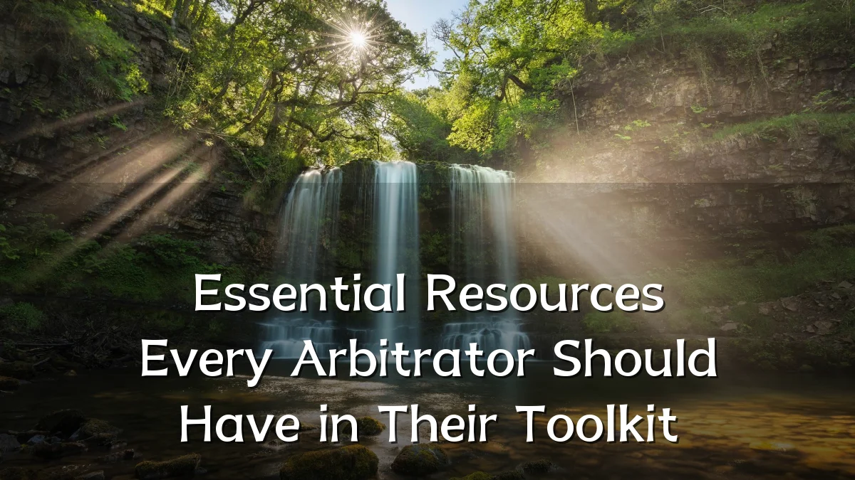 Essential Resources Every Arbitrator Should Have in Their Toolkit