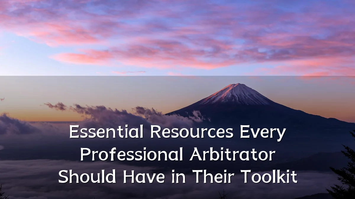 Essential Resources Every Professional Arbitrator Should Have in Their Toolkit