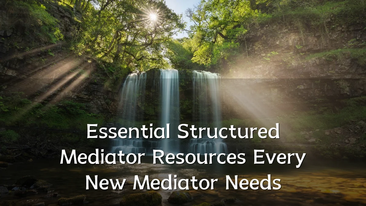 Essential Structured Mediator Resources Every New Mediator Needs