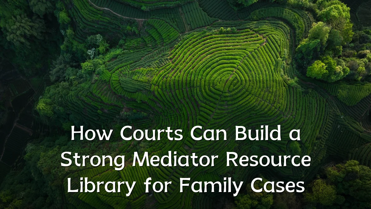 How Courts Can Build a Strong Mediator Resource Library for Family Cases