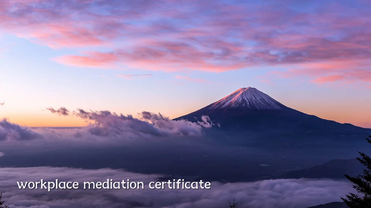 workplace mediation certificate
