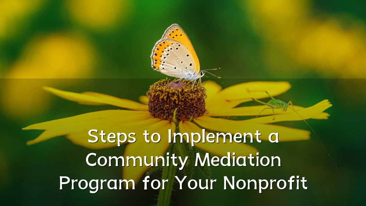 Steps to Implement a Community Mediation Program for Your Nonprofit
