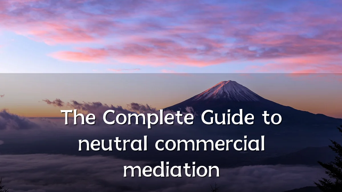 The Complete Guide to neutral commercial mediation