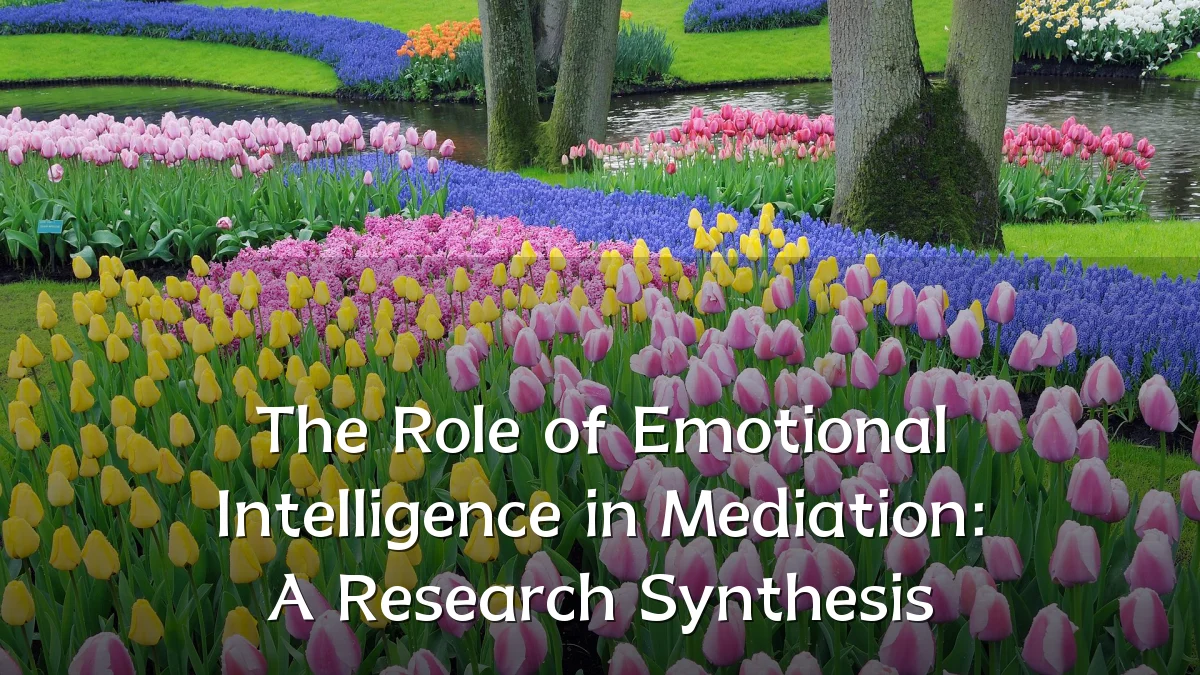 The Role of Emotional Intelligence in Mediation: A Research Synthesis
