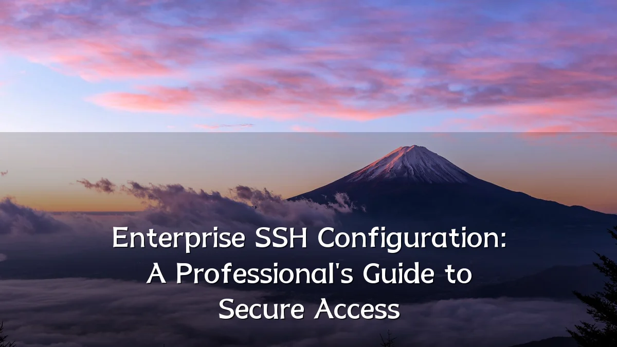 Enterprise SSH Configuration: A Professional's Guide to Secure Access