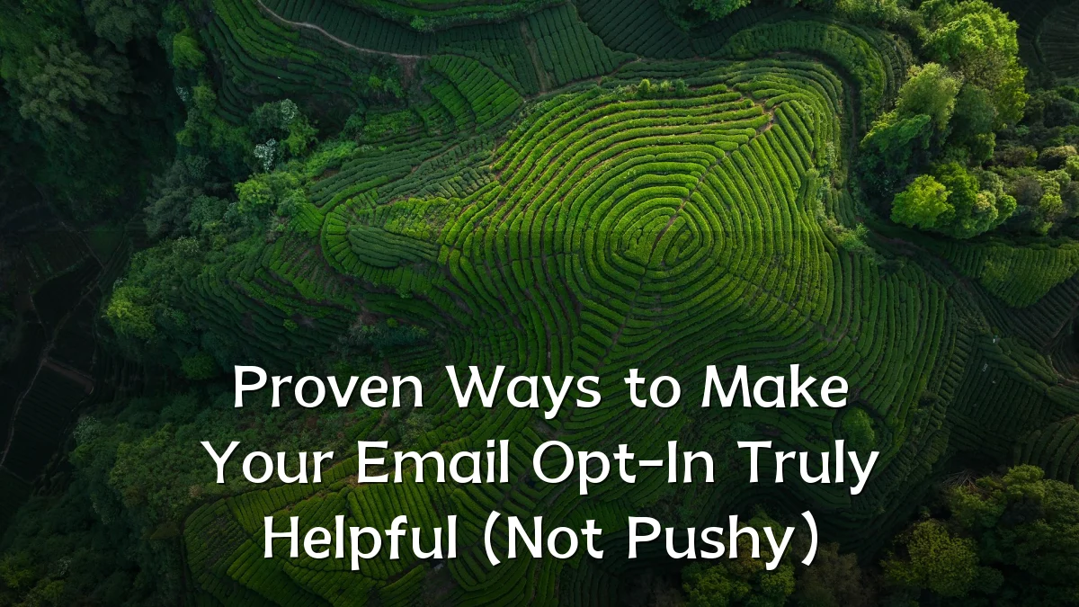 Proven Ways to Make Your Email Opt-In Truly Helpful (Not Pushy)
