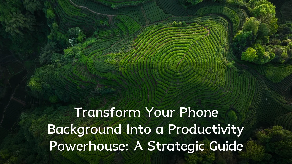 Transform Your Phone Background Into a Productivity Powerhouse: A Strategic Guide