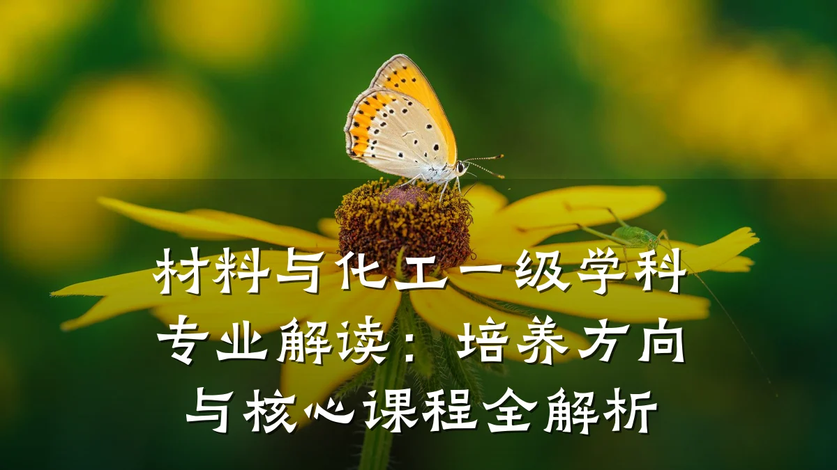 材料与化工一级学科专业解读：培养方向与核心课程全解析