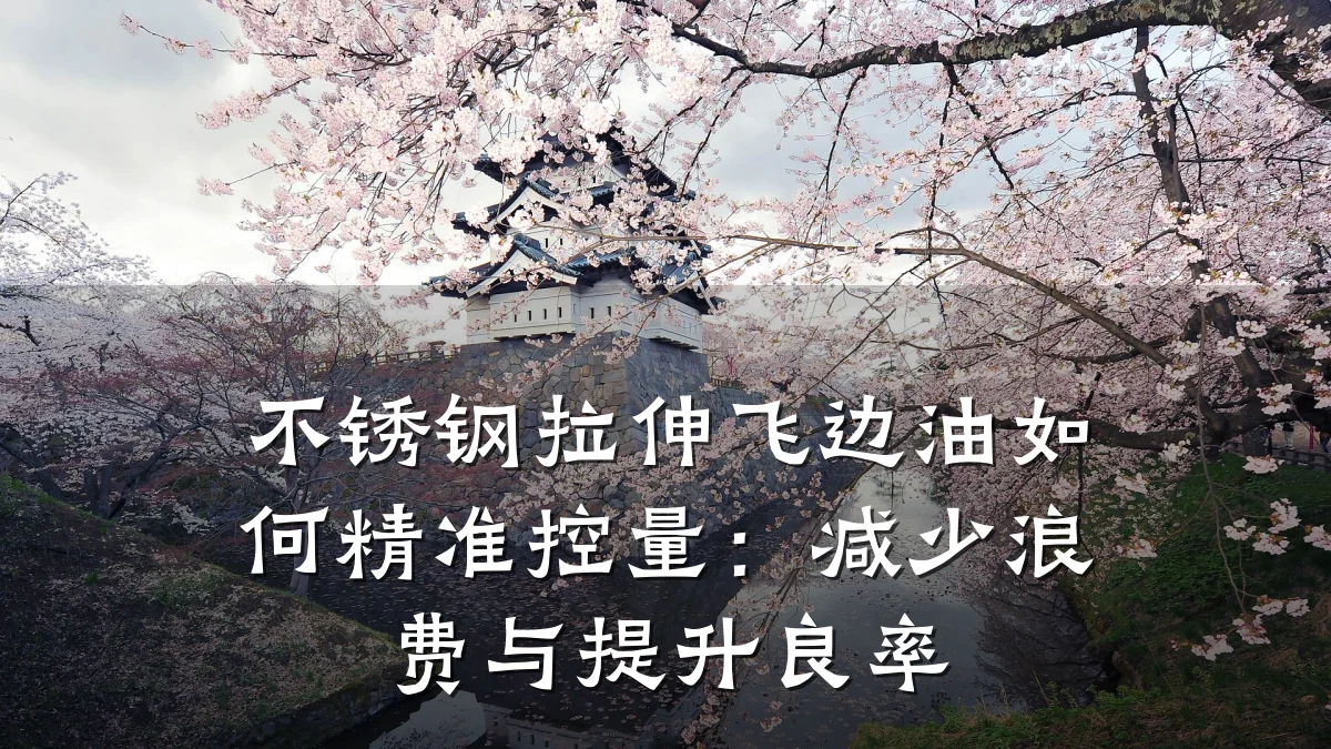 不锈钢拉伸飞边油如何精准控量:减少浪费与提升良率
